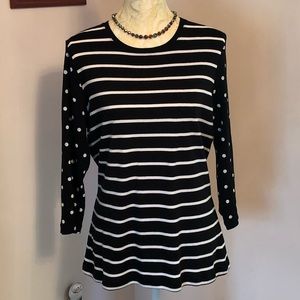 👚NWOT Large Kim Rogers 3/4 length sleeve pullover